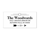 装飾矢印ファミリの住所 ラバースタンプ (インプリント)