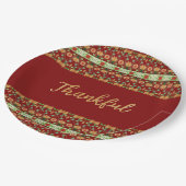 装飾秋のフローラ ペーパープレート (アングル)