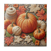 装飾秋シーズンカボチャのセラミックタイル タイル (正面)