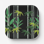 装飾竹模様 ペーパープレート (正面)