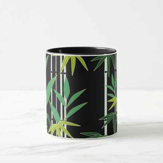 装飾竹模様 マグカップ (中央)