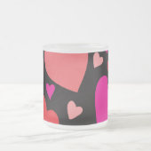 装飾紙ハート1 フロストグラスマグカップ (中央)