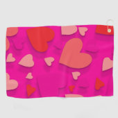 装飾紙ハート2 ゴルフタオル (横)