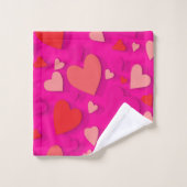 装飾紙ハート2 バスタオルセット (ウォッシュタオル)