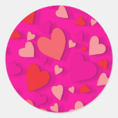 装飾紙ハート2 ラウンドシール (正面)
