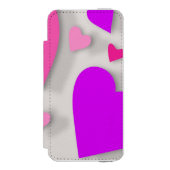 装飾紙ハート3 INCIPIO iPhoneウォレットケース (フォリオ 正面)