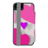 装飾紙ハート3 INCIPIO iPhoneウォレットケース (フォリオ裏面)