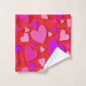 装飾紙ハート5 バスタオルセット (ウォッシュタオル)