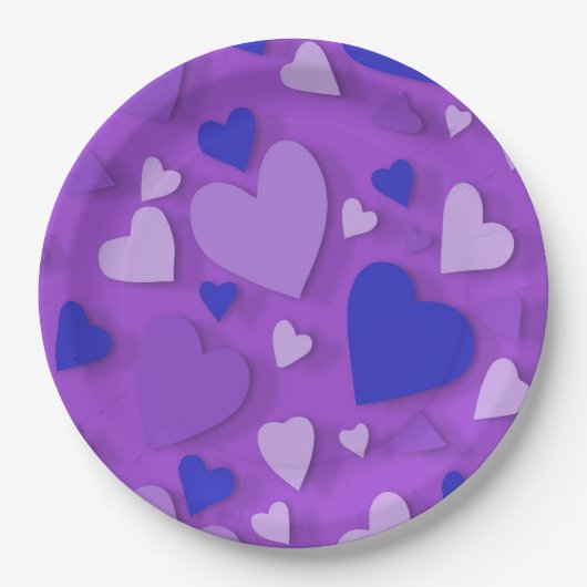 装飾紙ハート9 ペーパープレート (正面)