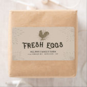 装飾素朴台紙の卵カートンのラベル ラベル (インサイチュ)