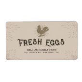 装飾素朴台紙の卵カートンのラベル ラベル (正面)