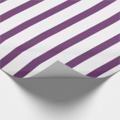 装飾紫と白のストライプ ラッピングペーパー (角)