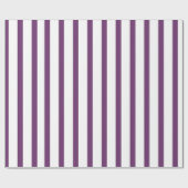 装飾紫と白のストライプ ラッピングペーパー (フラット)