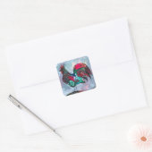 装飾絵画性の鳥コースター スクエアシール (封筒)