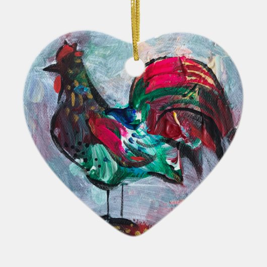 装飾絵画 アクリル 鳥 石 コースター スクエア セラミックオーナメント (正面)