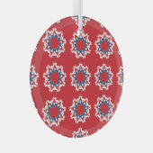 装飾継ぎ目なし模様丸型要素 ガラスオーナメント (正面右)