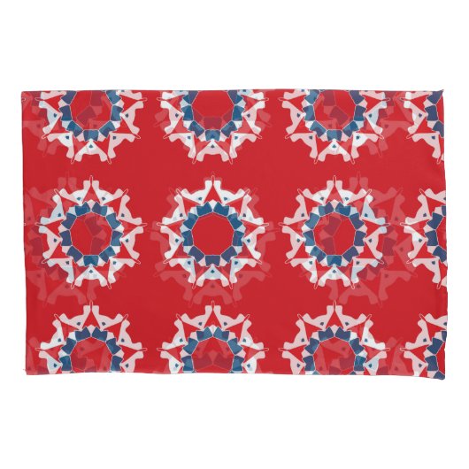 装飾継ぎ目なし模様丸型要素 枕カバー (正面)