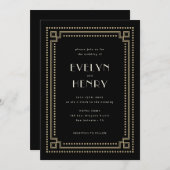 装飾縁ど結婚式招待状 招待状 (正面/裏面)