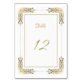 装飾縁ど金ゴールド結婚の テーブルナンバー (裏面)