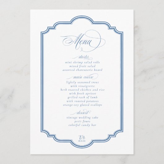 装飾縁どChinoiserie Pattern Rev ID1094 メニュー (正面)