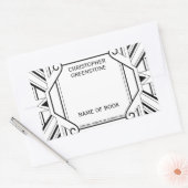 装飾署名者作家蔵書票 長方形シール (封筒)