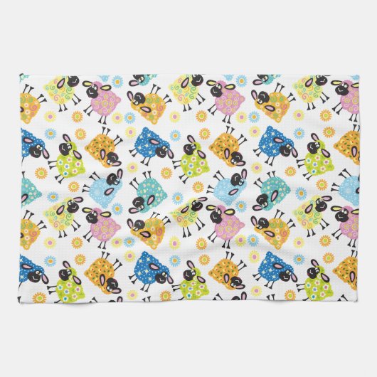 装飾羊 キッチンタオル (横)