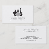 装飾美しい容器美容師白 名刺 (正面/裏面)