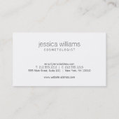 装飾美しい容器美容師白 名刺 (裏面)