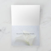 装飾背景にユリ結婚を飾る カード (内部)