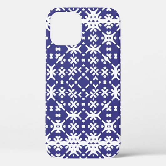 装飾色セラミックのアズレジョタイル。ミニマルで Case-Mate iPhoneケース (裏面)