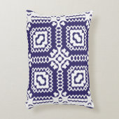 装飾色セラミックのアズレジョタイル。ヴィンテージ アクセントクッション (正面(垂直))