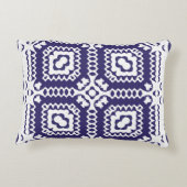 装飾色セラミックのアズレジョタイル。ヴィンテージ アクセントクッション (裏面)