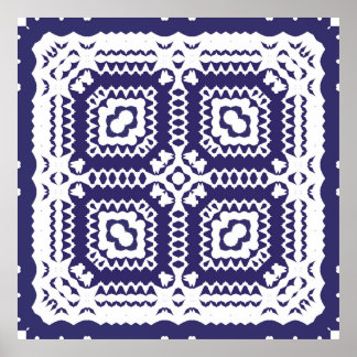 装飾色セラミックのアズレジョタイル。ヴィンテージ ポスター