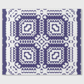 装飾色セラミックのアズレジョタイル。ヴィンテージ ラッピングペーパー (フラット)