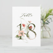 装飾花のテーブルナンバー18 招待状 (スタンド正面)