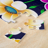 装飾花柄かわいいカラフル花 ジグソーパズル (側面)