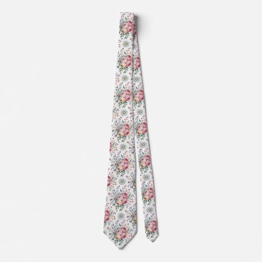 装飾花柄 ネクタイ (正面)