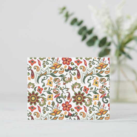 装飾花柄 ポストカード (スタンド正面)