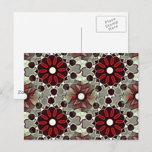 装飾花柄 ポストカード (正面/裏面)