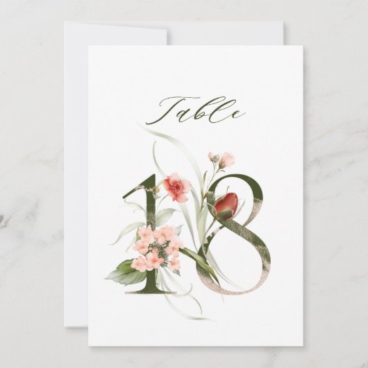 装飾花番号18 テーブルナンバー (正面)