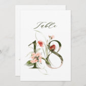 装飾花番号18 テーブルナンバー (正面/裏面)