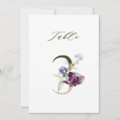 装飾花番号3 テーブル番号 招待状 (正面)