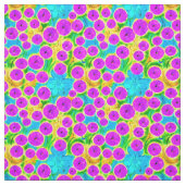 装飾花鮮やか園紫かわいい ファブリック (見本)