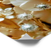 装飾芸術シルバーと金ゴールド – 蝶#1 ポスター (角)