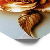 装飾芸術シルバーと金ゴールド – 蝶#2 ポスター (角)