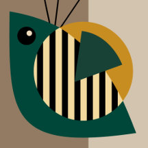 装飾芸術的誕生日カード付文字