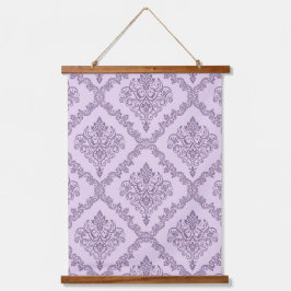 装飾芸術花柄フラワーパープル 吊り下げ型タペストリー