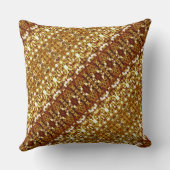 装飾茶色の金ゴールドのライトパターン列 クッション (裏面)