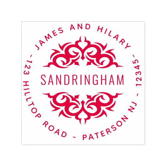 装飾華美マンダラスタイル差出人住所 セルフインキングスタンプ (デザイン)