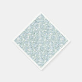 装飾葉ストライプの模様 スタンダードカクテルナプキン (角)